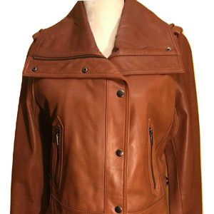 Pelle Studio, Women's Brown, Medium, Leather Coat,